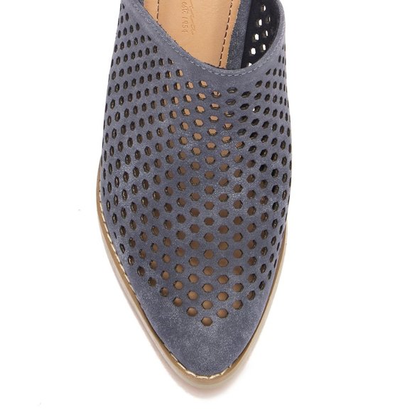 Vintage Havana New CINDY Perforated MULES Clog Slide Slip-On Women's 10 NIB Navy - Picture 4 of 12